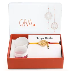 Golden Mandala Flute Rakhi