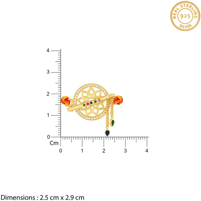 Golden Mandala Flute Rakhi