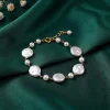 Golden Megan Pearl Bracelet