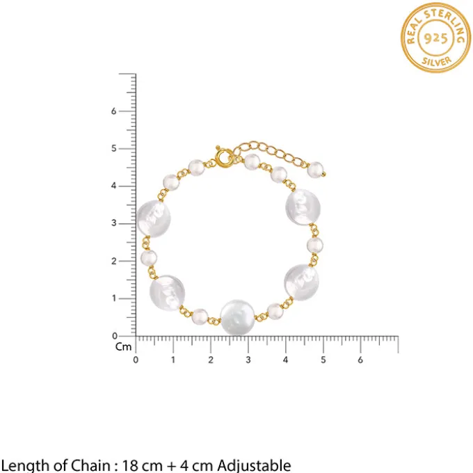 Golden Megan Pearl Bracelet
