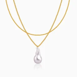 Golden Megan Pearl Necklace