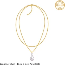 Golden Megan Pearl Necklace