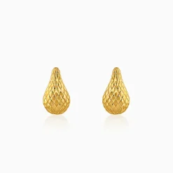 Golden Memorial Teardrop Earrings