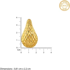 Golden Memorial Teardrop Earrings