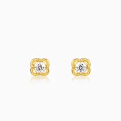 Golden Mini Floral Earrings