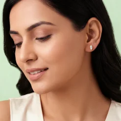 Golden Mini Marquise Stud Earrings