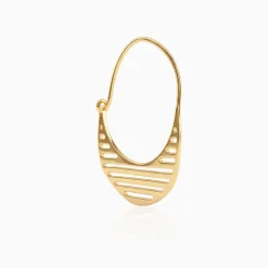 Golden Mod Hoop Earrings