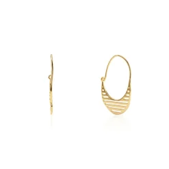 Golden Mod Hoop Earrings
