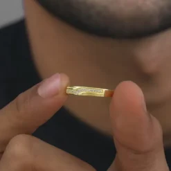 Golden Modest Leader Ring For Him