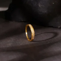 Golden Modest Leader Ring For Him