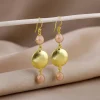 Golden Moonbeam Glow Dangler Earrings