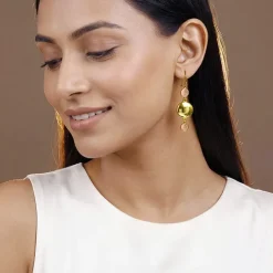 Golden Moonbeam Glow Dangler Earrings