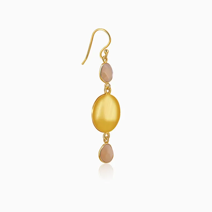 Golden Moonbeam Glow Dangler Earrings