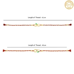 Golden Mor Pankh Rakhi Combo (set of 2)