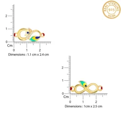 Golden Mor Pankh Rakhi Combo (set of 2)