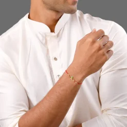 Golden Mor Rakhi Combo (Set of 3)