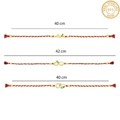 Golden Mor Rakhi Combo (Set of 3)