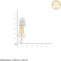 Golden Myrna Pearl Earrings