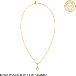 Golden Mystic Gaze Pendant with Link Chain