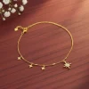 Golden North Star Anklet
