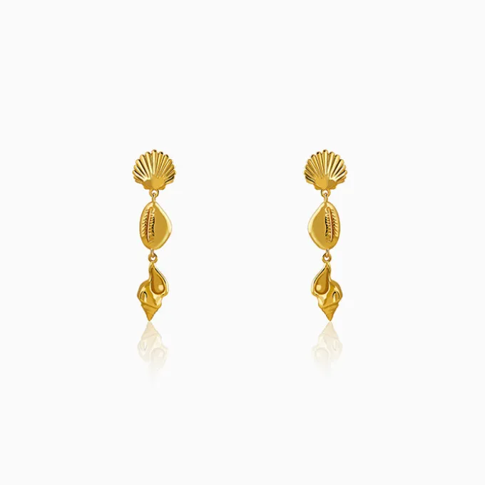 Golden Oceanic Grace Dangler Earrings