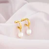Golden Ocean's Luster Hoop Earrings