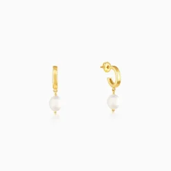 Golden Ocean's Luster Hoop Earrings