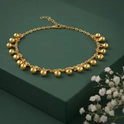 Golden Orb Dot Anklet