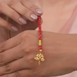 Golden Padma Lumba Rakhi