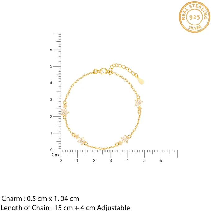Golden Paired Star Bracelet