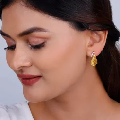 Golden Peacock Earrings