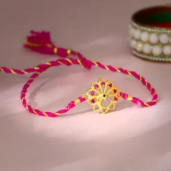 Golden Peacock Heritage Rakhi