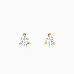 Golden Peardrop Stud Earrings