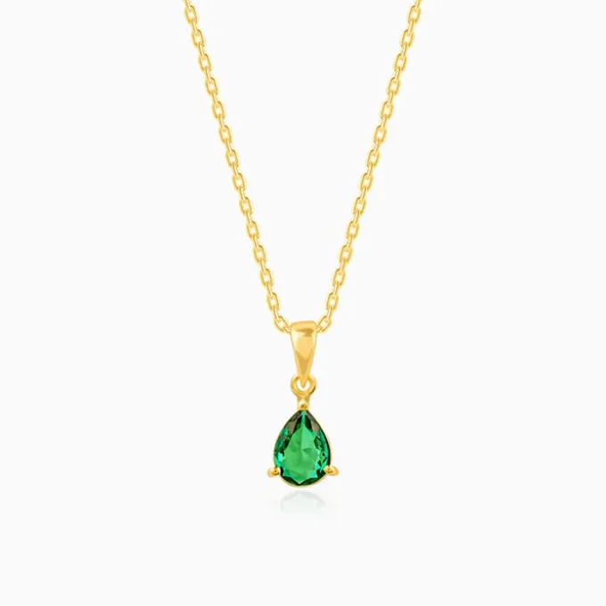Golden Peridot Dream Pendant With Link Chain