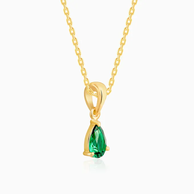 Golden Peridot Dream Pendant With Link Chain