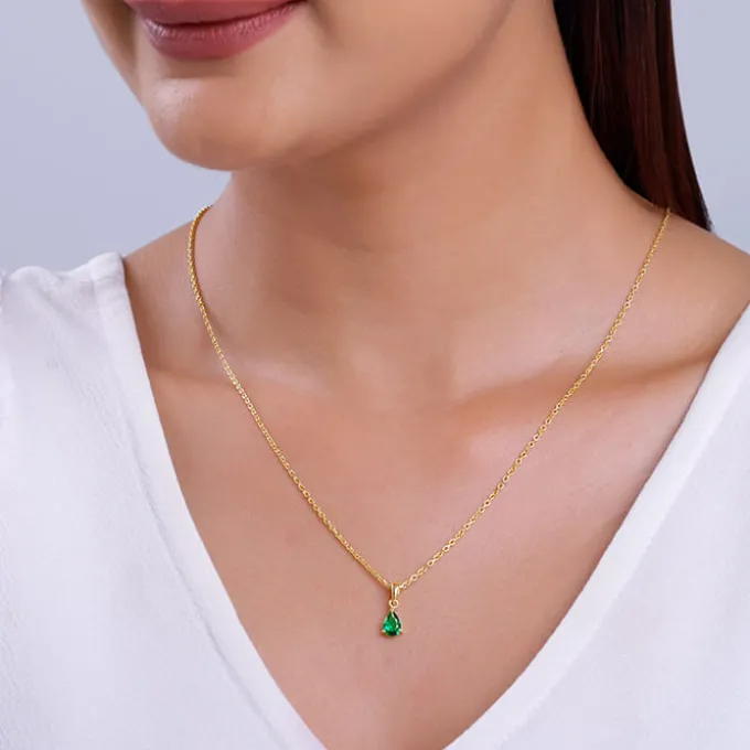 Golden Peridot Dream Pendant With Link Chain