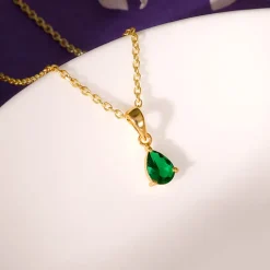 Golden Peridot Dream Pendant With Link Chain