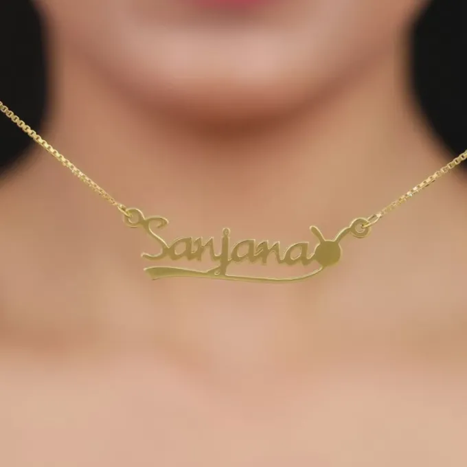 Golden Personalised Bunny Necklace
