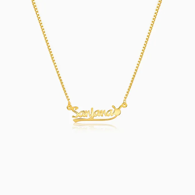 Golden Personalised Bunny Necklace