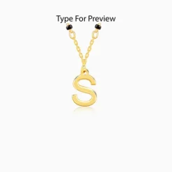 Golden Personalised Cherished Initial Mangalsutra