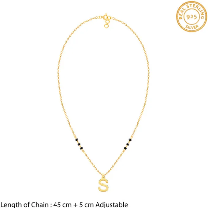 Golden Personalised Cherished Initial Mangalsutra