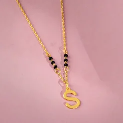 Golden Personalised Cherished Initial Mangalsutra