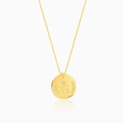 Golden Personalised Coin Pendant