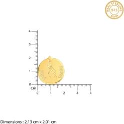 Golden Personalised Coin Pendant