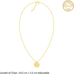 Golden Personalised Coin Pendant