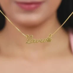 Golden Personalised Dog Lover Necklace