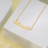 Golden Personalised Dual Heart Necklace