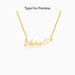 Golden Personalised Dual Heart Necklace