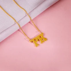 Golden Personalised Dual Initial Necklace