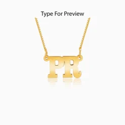 Golden Personalised Dual Initial Necklace